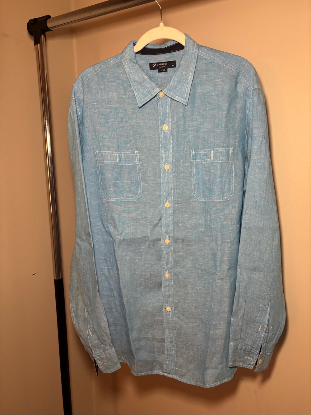 Daniel Cremieux Light Blue Linen Button-Down Shirt